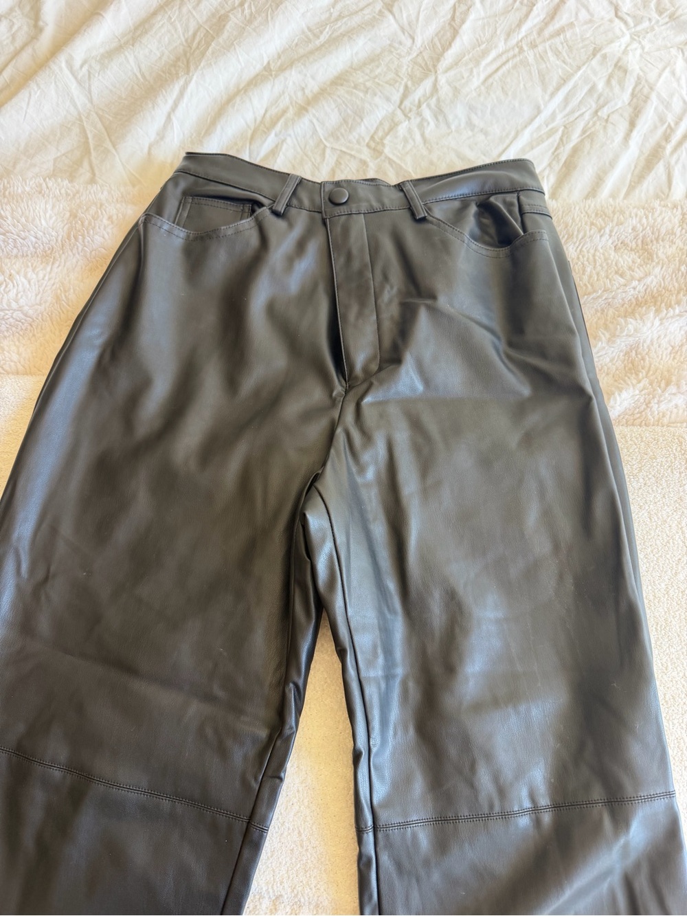 Zara Black Faux Leather Pants